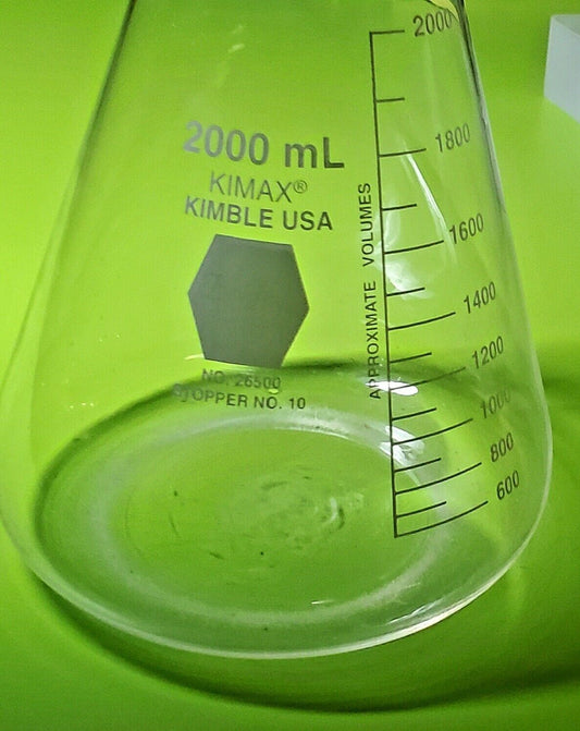 2000mL Pyrex Erlenmeyer Thick Walled Lab Flask