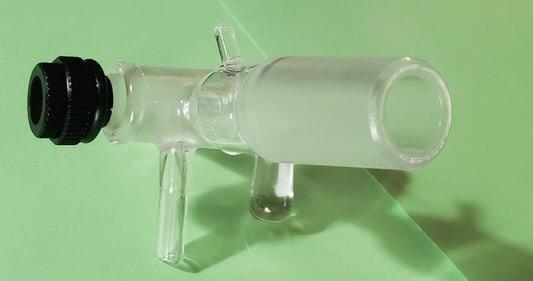 Kimble KONTES Inlet Adapter Airless-Ware 14/20 Balloon Type #211250 w/ Stopcock