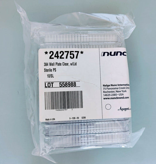 Thermo Nalge Nunc 384-Well Plates Sterile Sealed **3 Packs of 10 Plates #242757