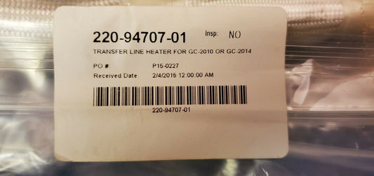 Shimadzu GC-2010 GC-2014 Transfer Line Heater, NEW Sealed, P/N 220-94707-01