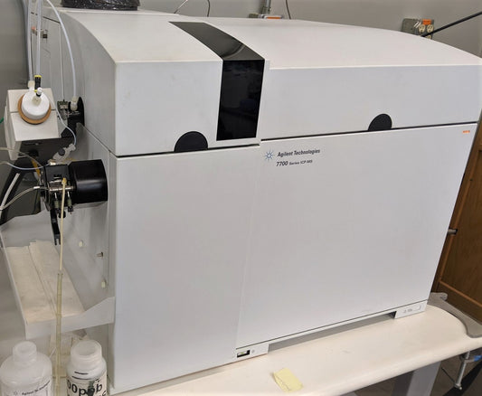 Agilent 7700 ICP-MS Mass Spectrometer Model 7700E, #G5700A, Inductively Coupled Plasma Spectrometry w/ Autosampler, Leybold Sogevac Pump & Chiller LOWEST PRICE ONLINE