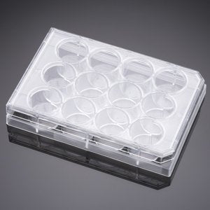 Falcon Cell Culture Plates with a flat bottom and lid For use when cell attachment is not required such as suspension culture. Made from crystal grade polystyrene. Sterile and nonpyrogenic.